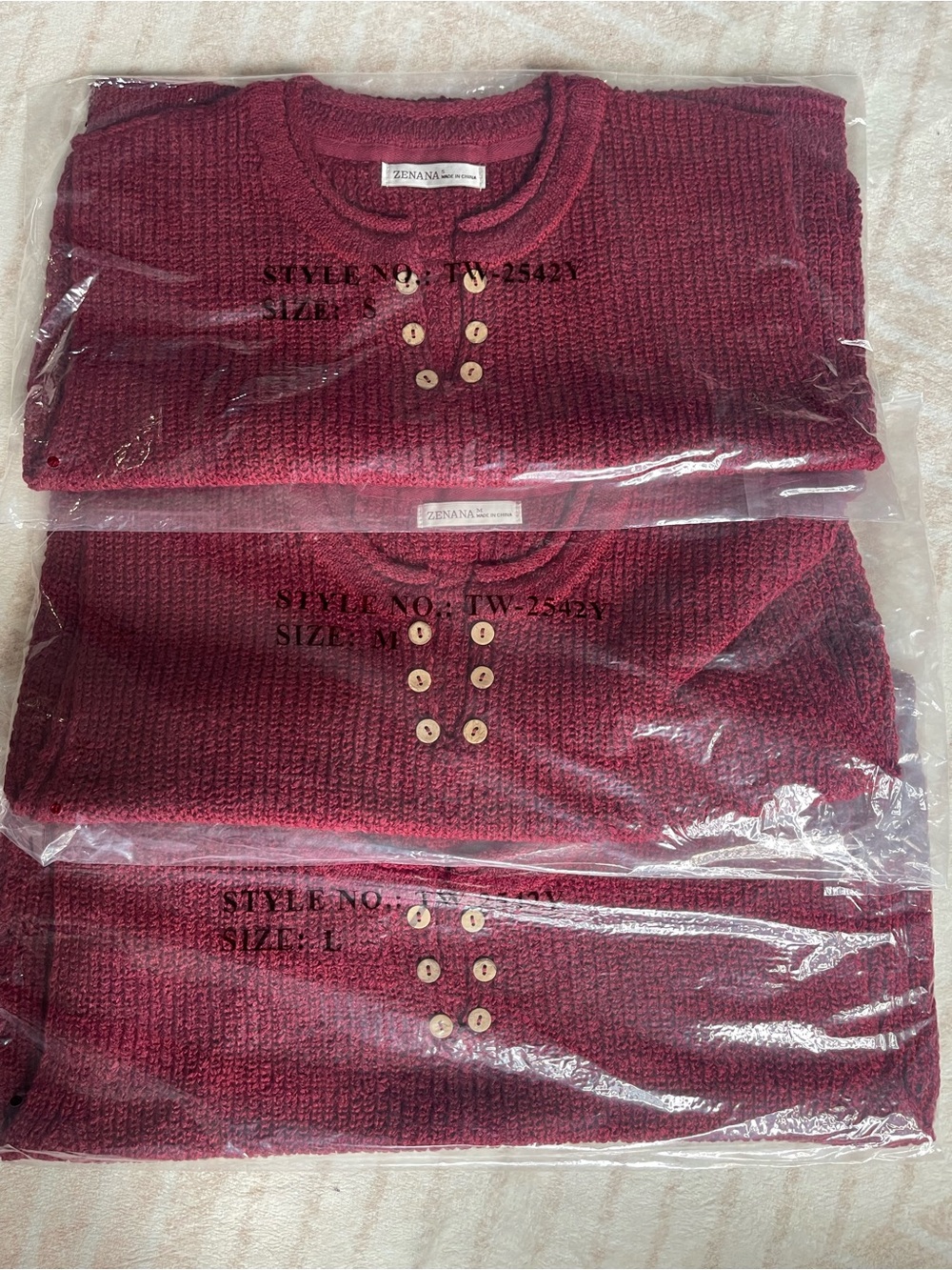 Zenana Button Detail Knit Vest | Cabernet ♥️ - Picture 2 of 3